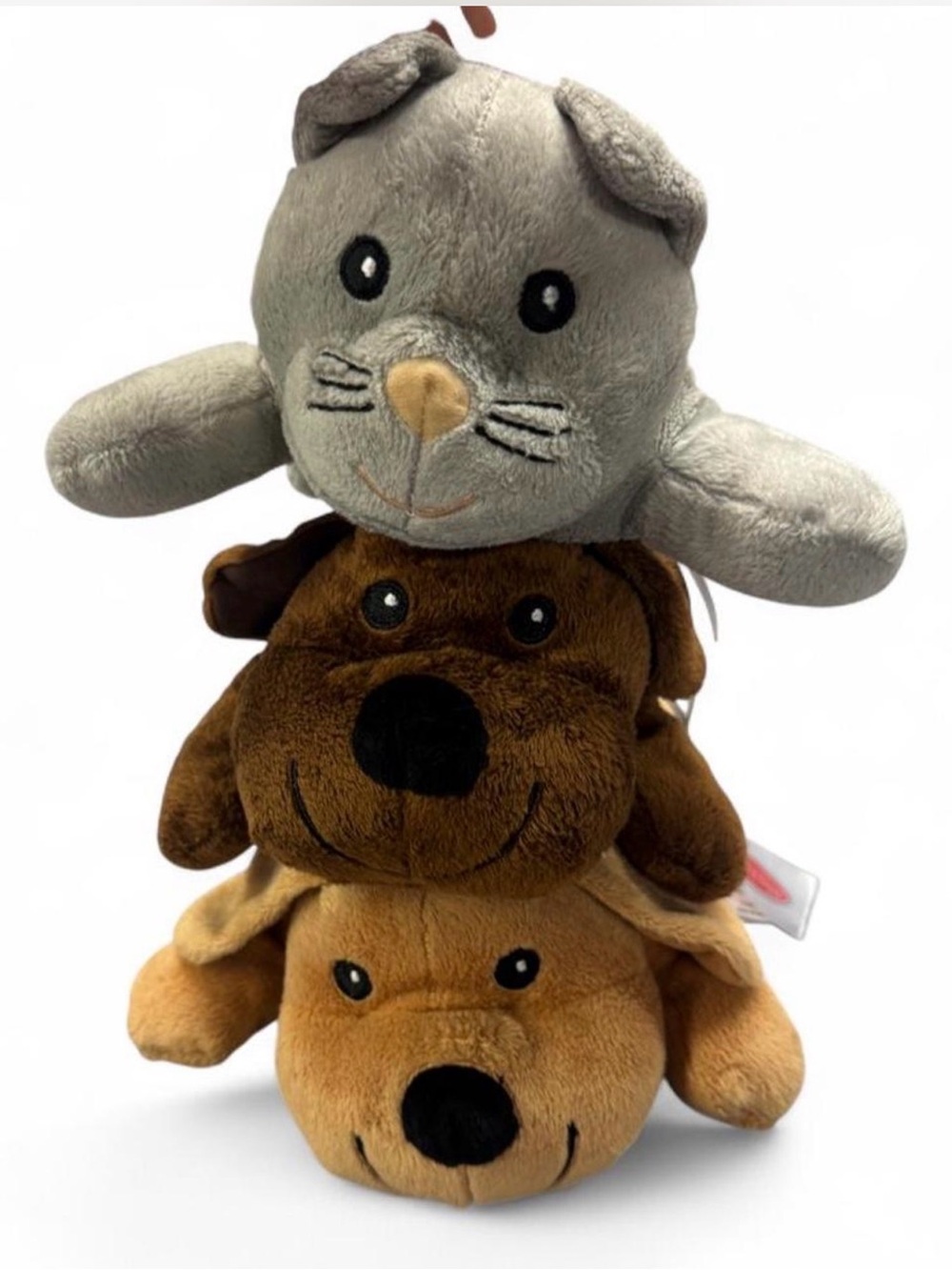 Melissa & Doug Plush Lot of 3 – 2 Puppy Dogs & Gray Cat